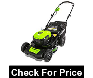 GreenWorks MO40L2512 Electric Lawn Mower, 40V Lithium Batteries,Cutting Heights: 7 Position
