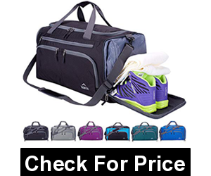 Venture Pal Packable Sports Gym Bag with Wet Pocket & Shoes Compartment Travel Duffel Bag