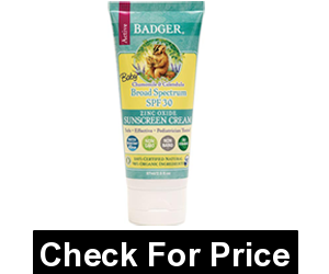 Badger - Baby Sunscreen Cream Broad Spectrum SPF 30 Protection, Chamomile and Calendula Formula - 2.9 Ounce Tube 