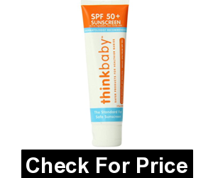 Thinkbaby Safe Sunscreen SPF 50+ (3 ounce), Highest level of water resistance 