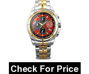 "for My Firefighter" Men's Chronograph Watch with Engraved Maltese Cross