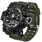 Dual-Display Waterproof Military Watch