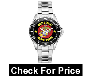 US Marine Corps Veteran Military Soldier Watch,Adjustable Metal Band