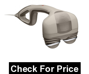 HoMedics Percussion Action Massager with Heat,Adjustable Intensity , Dual Pivoting Heads, 2 Sets Interchangeable Nodes