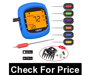 Oprol Bluetooth Digital BBQ Thermometer,6 Stainless Steel Probes ,Support iOS & Android