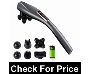 VIVREAL Handheld Back Massager,6 Interchangeable Nodes, 6 Speeds & 6 Modes, Cordless Massager Deep Tissue Massage for Back Muscle