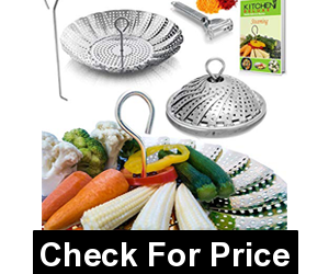 Kitchen Deluxe Premium Vegetable Steamer Basket,Price: $14.95, Easy To Clean & Compact Storage