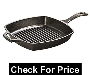 Lodge 12 Inch Seasoned Carbon Steel Skillet, 10.5 Inch Cast Iron Grill Pan, Price: $18.90