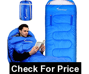 Sportneer Sleeping Bag, Price: $32.99, Color: Blue, With Arm Holes