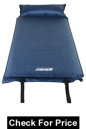 Coleman Self-Inflating Camping Pad with Pillow,extra cushioning on camping trips,Inflated dimensions is 76 x 25 x 2.5 inch