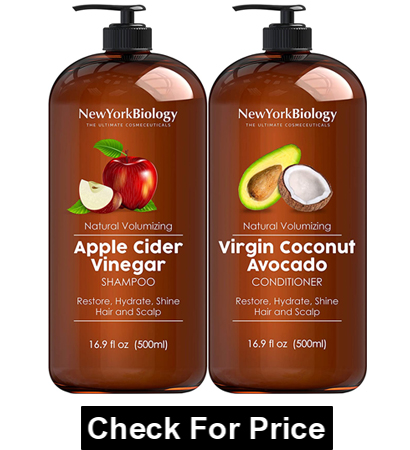 Apple Cider Vinegar Shampoo and Coconut Avocado Oil Conditioner Set - Helps Restore Shine