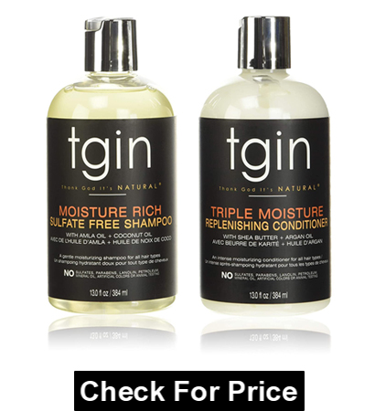 tgin Moisturizing Shampoo & Conditioner For Curly Hair, Natural Hair, Dry Hair