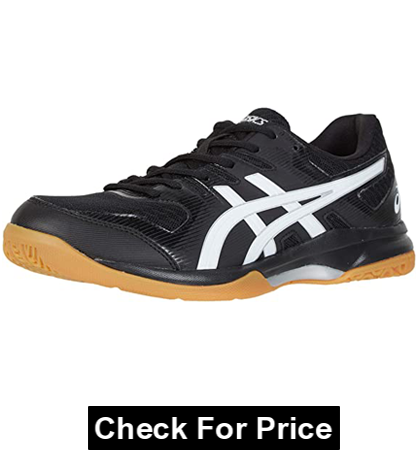 ASICS Men's Gel-Rocket 9 Volleyball Shoes, Color: Black/White, fabric-and-synthetic, best for wide feet