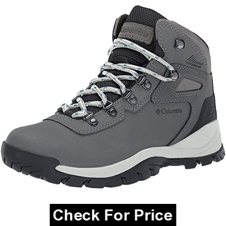 Columbia Women's Newton Ridge Plus Hiking Boot, Color: Quarry/Cool Wave, Imported, Rubber sole, Waterproof Hiking Boot 