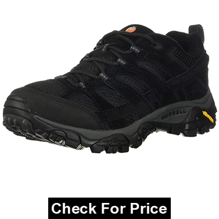 Merrell Men's Moab 2 Vent Hiking Shoe, Color: Black Night, 100% suede leather- mesh, Imported, Synthetic sole