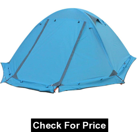 FLYTOP 3-4 Season 1-2-person Double Layer Backpacking Tent, Blue-4 Season 2 Person, Zipper Tent