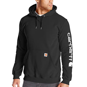 Carhartt Men Midweight Sleeve Logo Hooded Sweatshirt Carhartt Men Midweight Sleeve Logo Hooded Sweatshirt