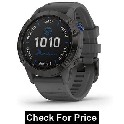 Garmin fenix 6 Pro Solar, Multisport GPS Watch with Solar Charging